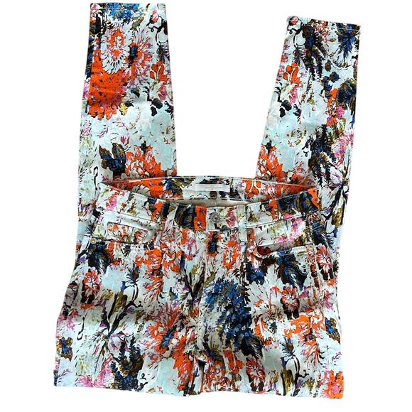 7 For All Mankind Floral Haze Crop‎ Ankle Size 27 - Picture 6 of 8